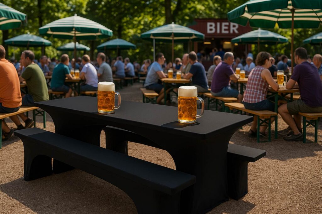 Bierzeltgarniturhussen schwarz